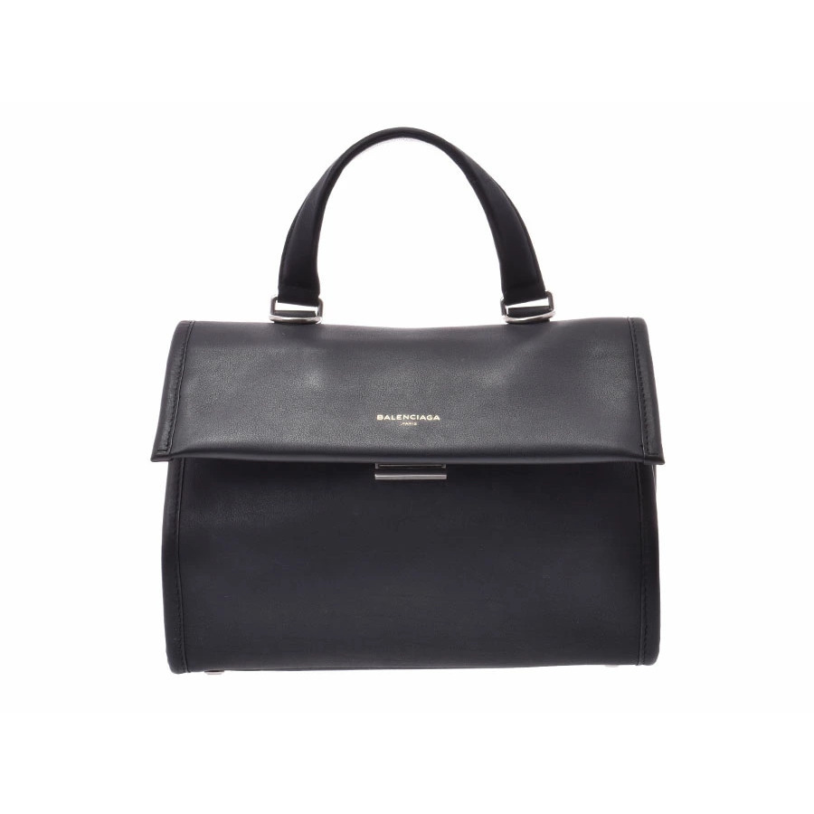 Balenciaga Tool Satchel Black Leather Handbag